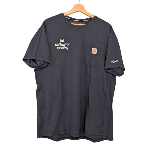 Lowe's Carhartt Force Black Swing For Charity Relaxed Fit T-Shirt Size L - Picture 1 of 5